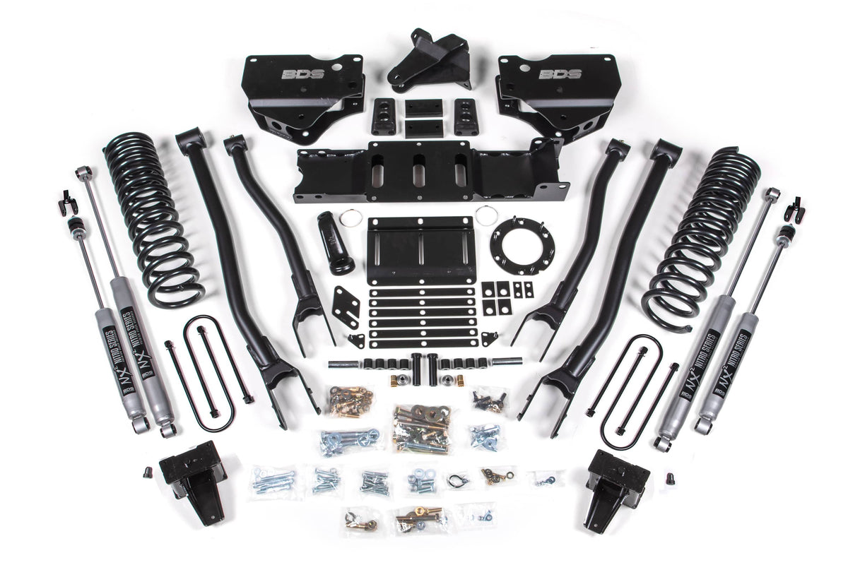 BDS Suspension NA BDS Suspension 1690H - 6 Inch Lift Kit w/ 4-Link Ram 3500 19-24 4WD Diesel No Factory Rear Overload Leaf 6 Bolt NX2 Nitro Shocks