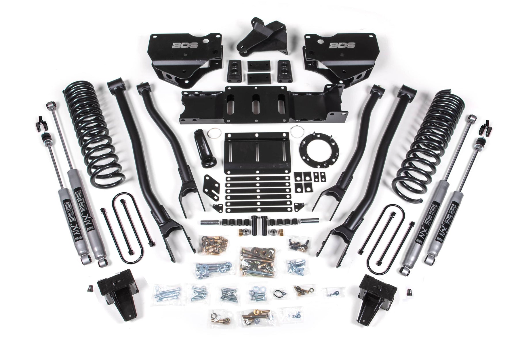 BDS Suspension NA BDS Suspension 1693H - 6 Inch Lift Kit w/ 4-Link Ram 3500 19-24 4WD Diesel With Factory Rear Overload Leaf 8 Bolt NX2 Nitro Shocks