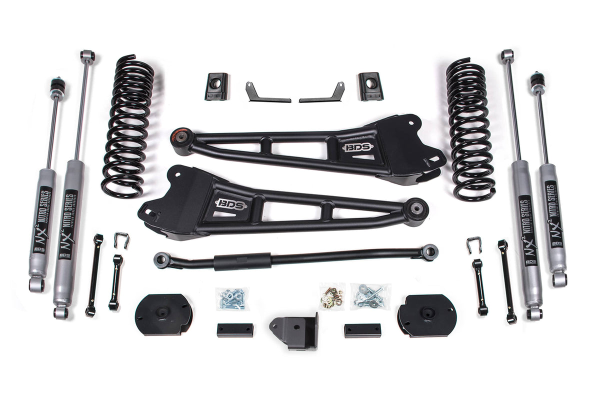 BDS Suspension NA BDS Suspension 712FS - 4 Inch Lift Kit Silverado/Sierra 1500 14-18 4WD Block Kit Cast Steel Control Arm Fox 2.0 Performance Shocks