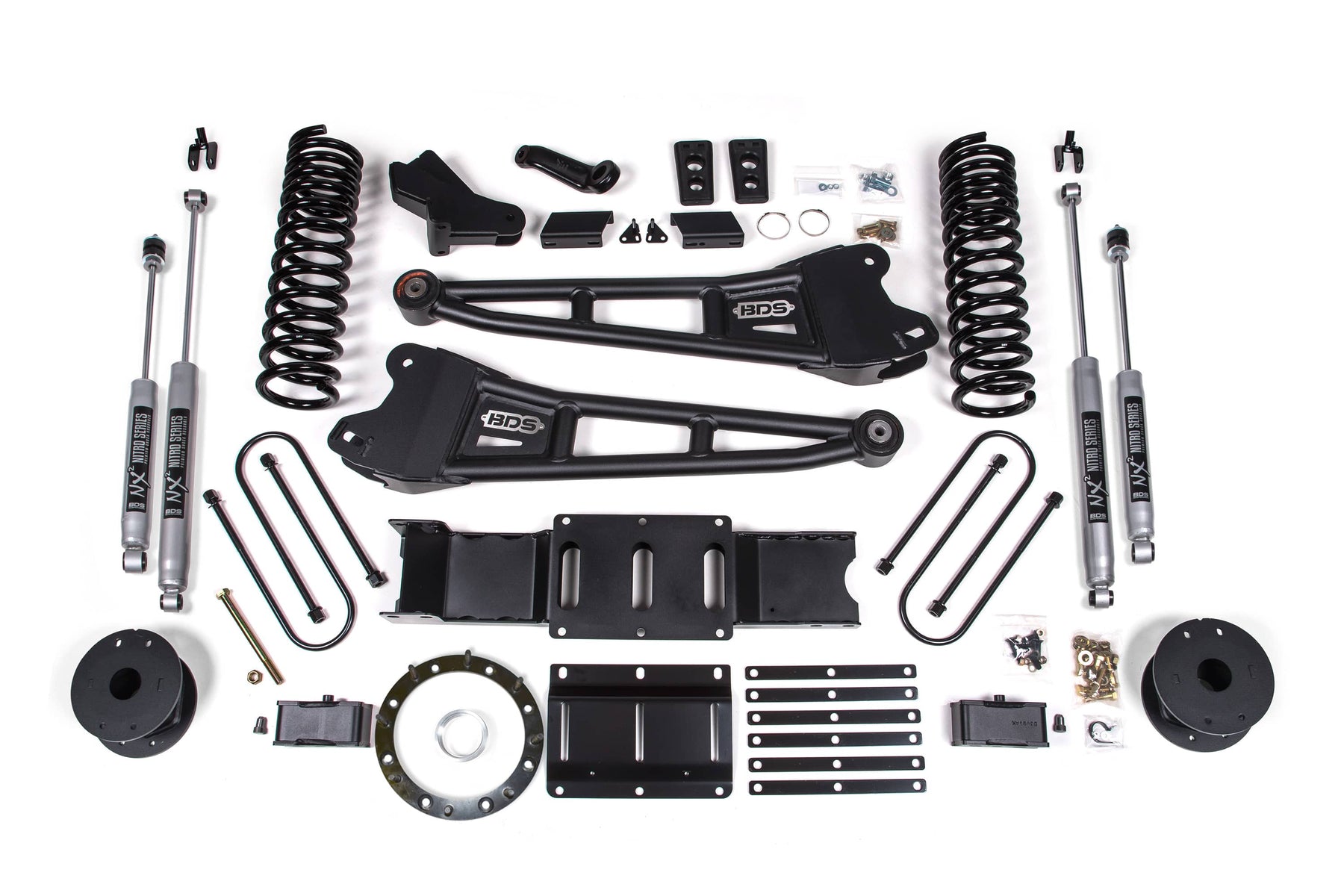 BDS Suspension NA BDS Suspension 1703FS - 4 Inch Lift Kit w/ Radius Arm Ram 3500 19-23 4WD Gas With Factory Rear Overload Leaf Fox 2.0 Performance Shocks