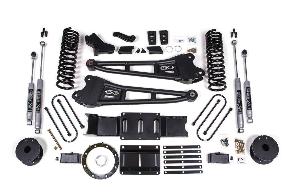 BDS Suspension NA BDS Suspension 1703H - 4 Inch Lift Kit w/ Radius Arm Ram 3500 19-23 4WD Gas With Factory Rear Overload Leaf NX2 Nitro Shocks