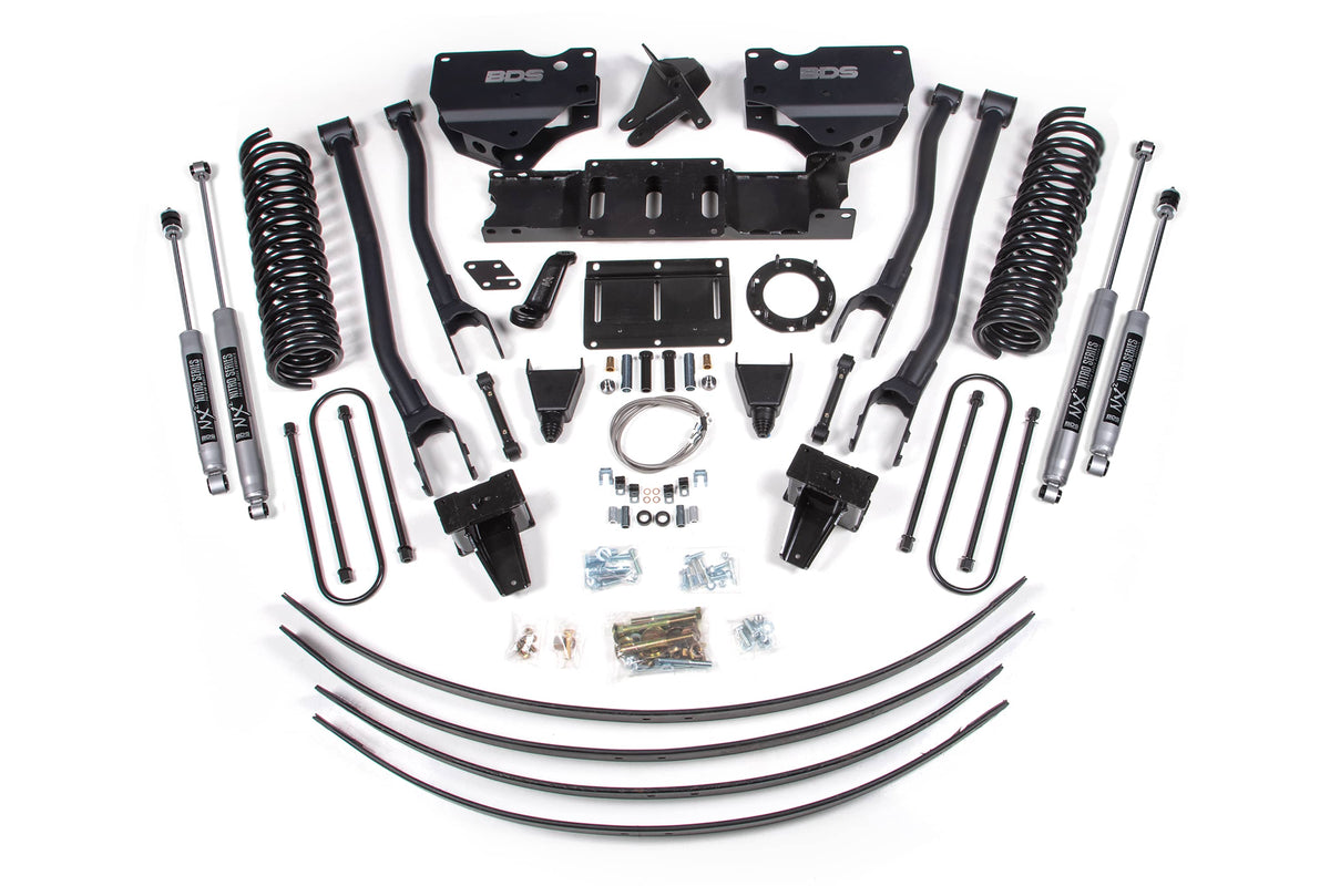 BDS Suspension NA BDS Suspension 1729FS - 8 Inch Lift Kit w/ 4-Link Ram 3500 19-24 4WD Diesel With Factory Rear Overload Leaf 6 Bolt Fox 2.0 Performance Shocks