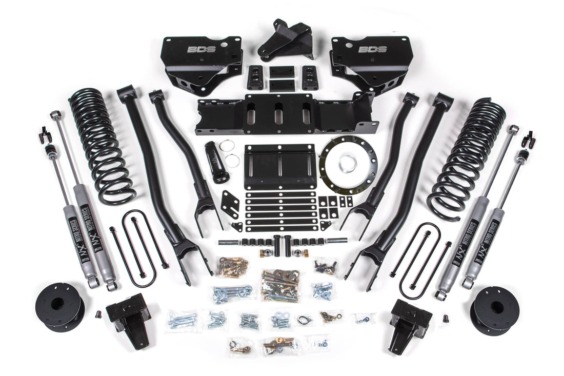 BDS Suspension NA BDS Suspension 1732H - 6 Inch Lift Kit w/ 4-Link Ram 3500 w/ Rear Air Ride 19-24 4WD Diesel 6 Bolt NX2 Nitro Shocks