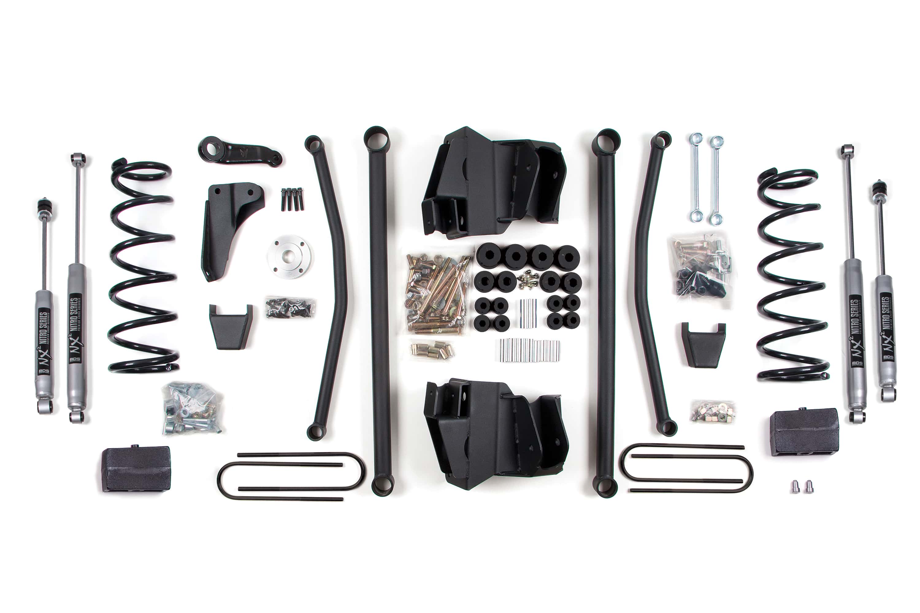 BDS Suspension NA BDS Suspension 1748H - 8 Inch Lift Kit Long Arm Dodge Ram 2500/3500 2008 4WD Diesel Manual Leaf Springs 4 Inch Axle NX2 Nitro
