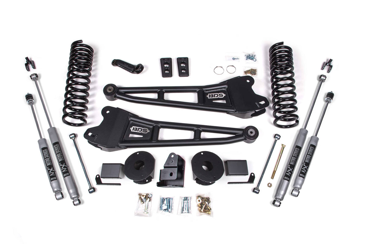 BDS Suspension NA BDS Suspension BDS1773FS - 4 Inch Lift Kit w/ Radius Arm Ram 2500 w/ Rear Air Ride 14-18 4WD Diesel Fox 2.0 Performance Shocks