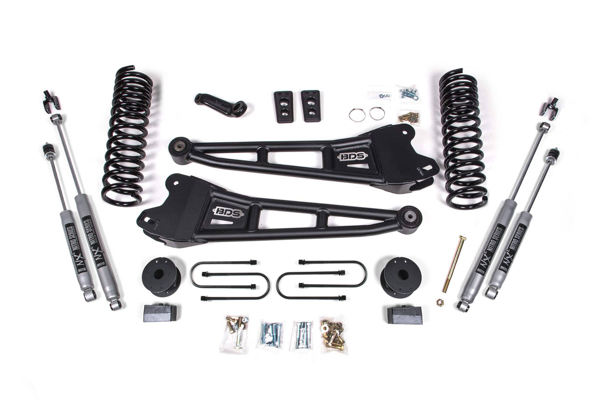 BDS Suspension NA BDS Suspension 1793FS - 4 Inch Lift Kit w/ Radius Arm Ram 3500 w/ Rear Air Ride 13-18 4WD Gas Fox 2.0 Performance