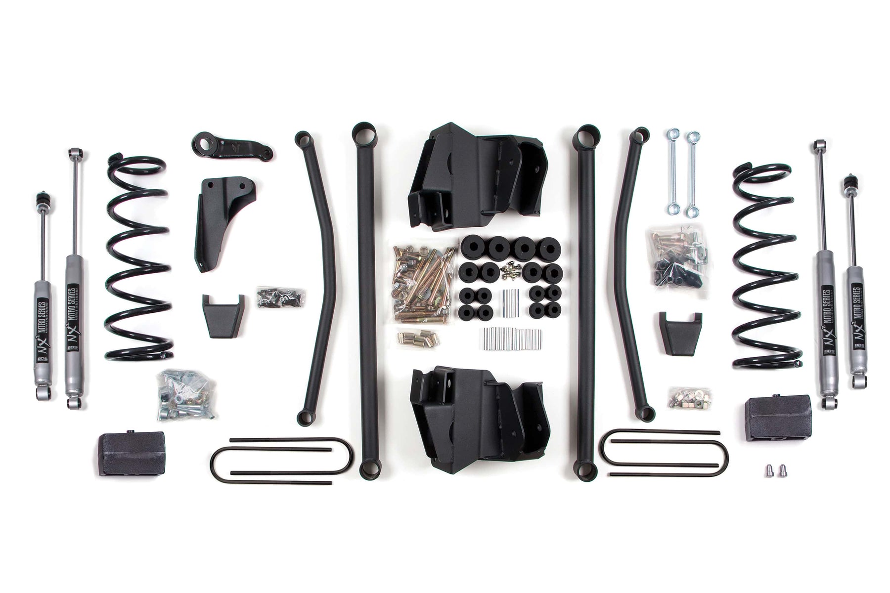 BDS Suspension NA BDS Suspension 667H - 4 Inch Lift Kit Long Arm Dodge Ram 2500 Power Wagon 2008 4WD Gas Block 4 Inch Axle NX2 Nitro