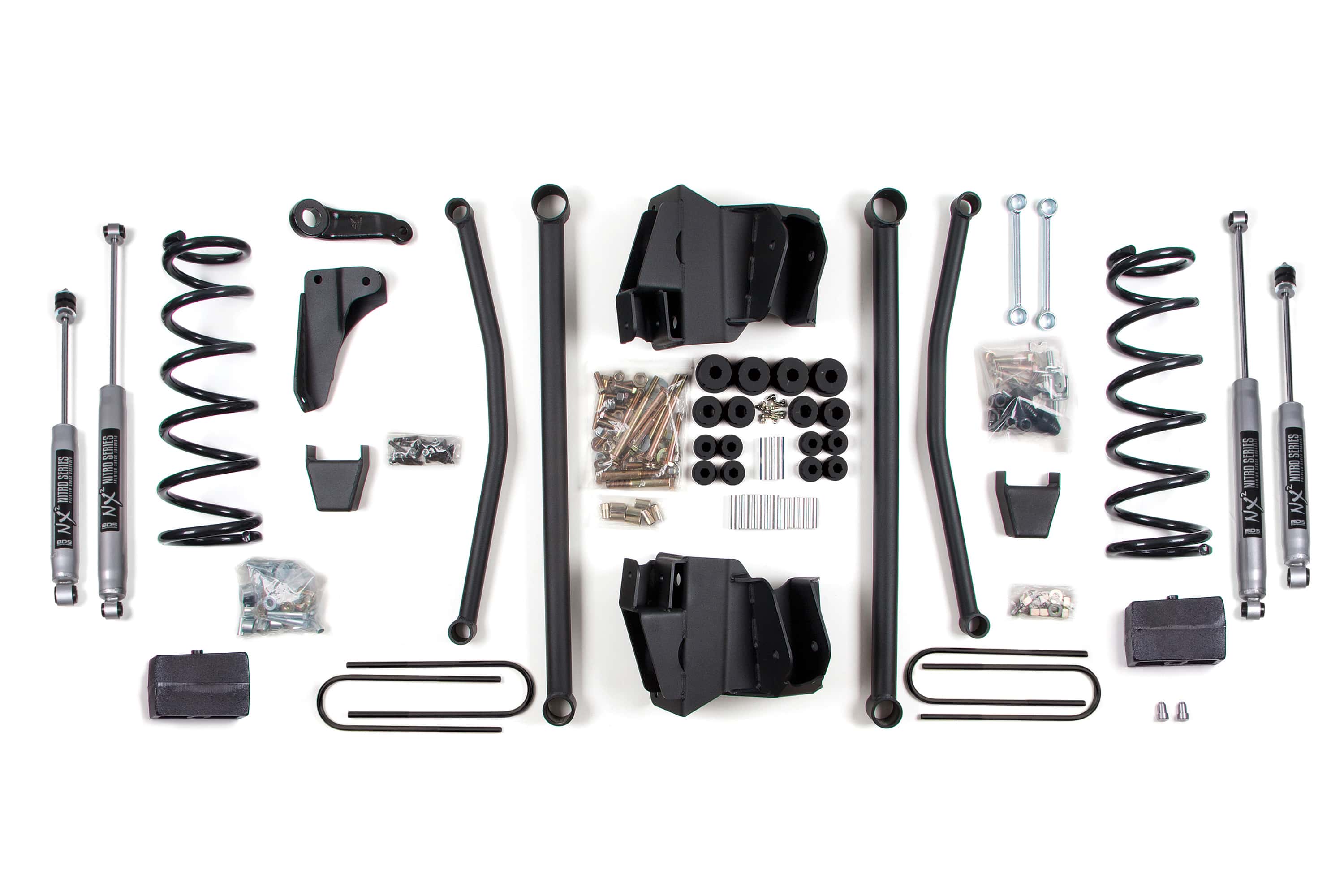 BDS Suspension NA BDS Suspension 667H - 4 Inch Lift Kit Long Arm Dodge Ram 2500 Power Wagon 2008 4WD Gas Block 4 Inch Axle NX2 Nitro