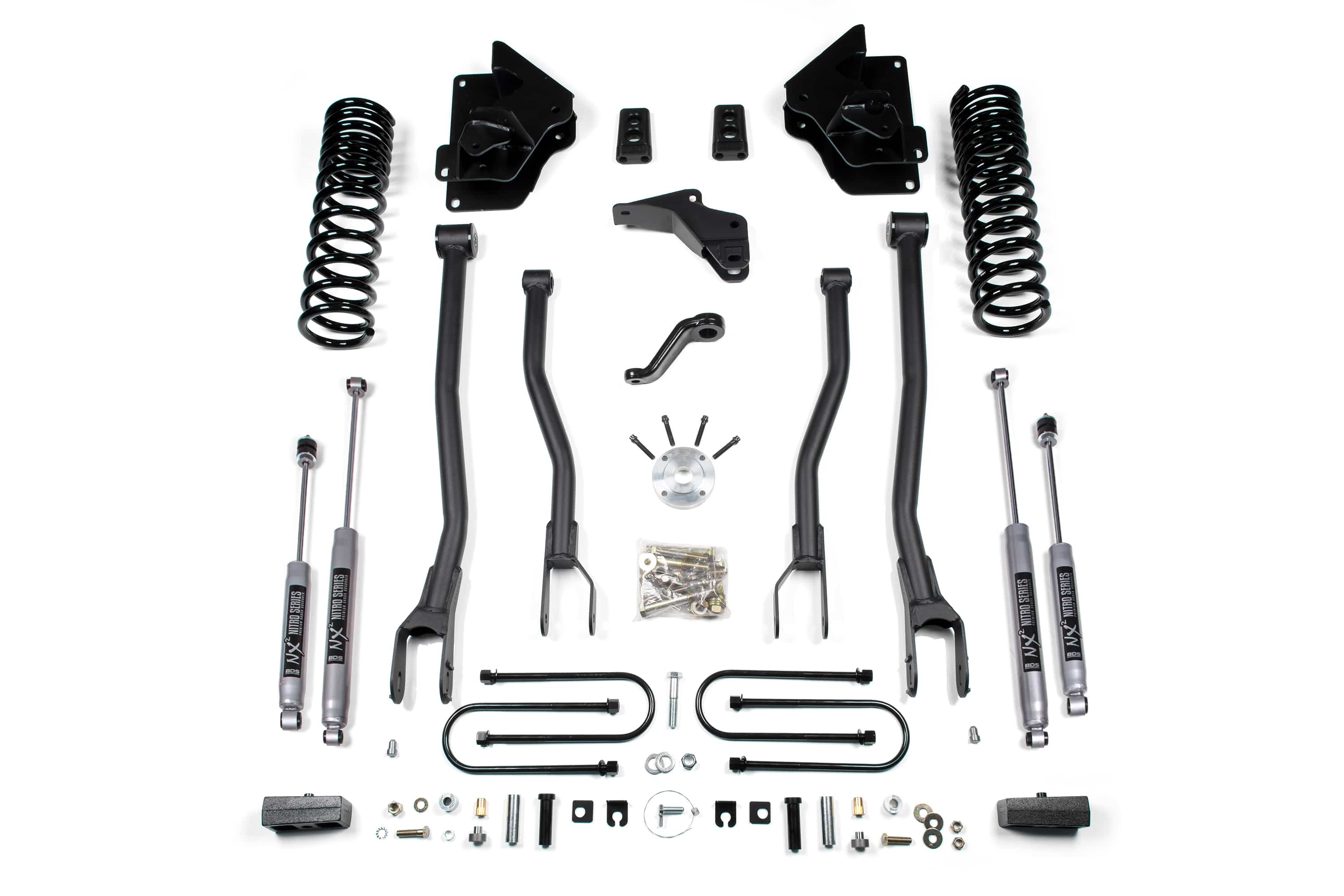 BDS Suspension NA BDS Suspension 1776FS - 4 Inch Lift Kit w/ 4-Link Ram 3500 13-18 4WD Diesel 2 Inch Block Fox 2.0 Performance