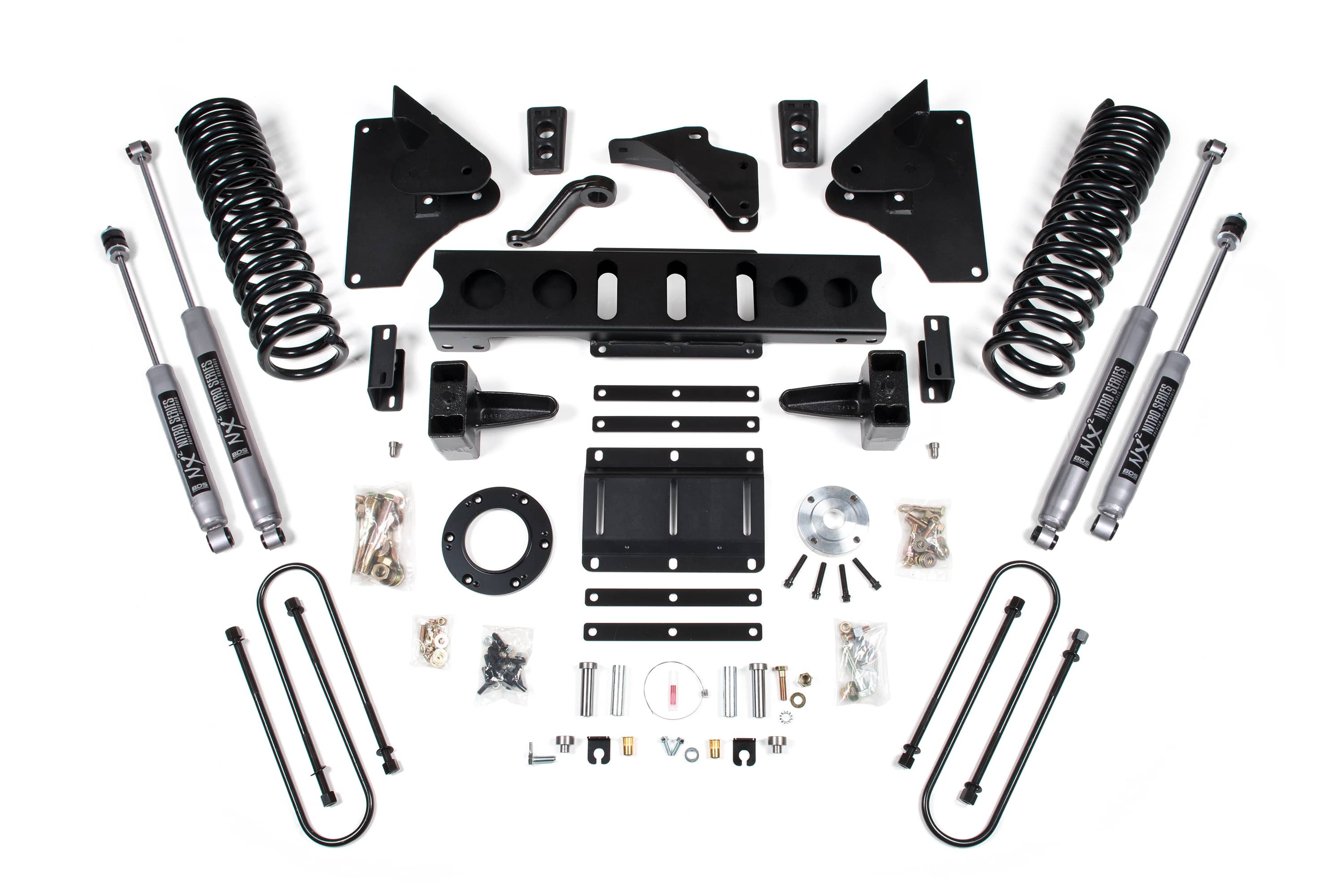 BDS Suspension NA BDS Suspension 1789H - 6 Inch Lift Kit Ram 3500 13-18 4WD Diesel Leaf Springs 8 Bolt NX2 Nitro Shocks