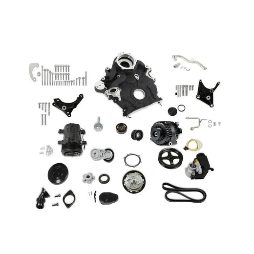 Holley 20-310BK Godzilla High-Mount Accessory Drive OE Oiling System Complete Kit Black