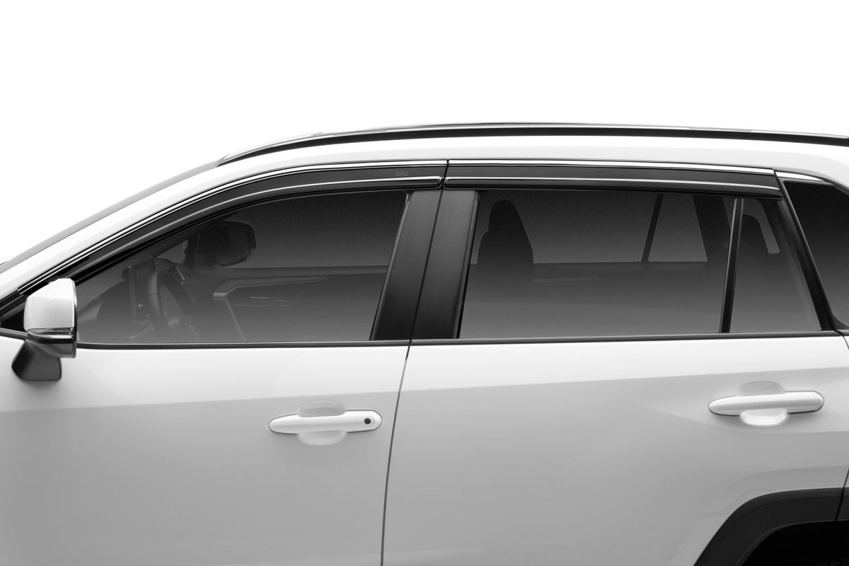 Husky Liners 2884056 - Low Profile Ventvisor Deflector; Smoke with Chrome Trim; Outside Mount; 4 pc. 5