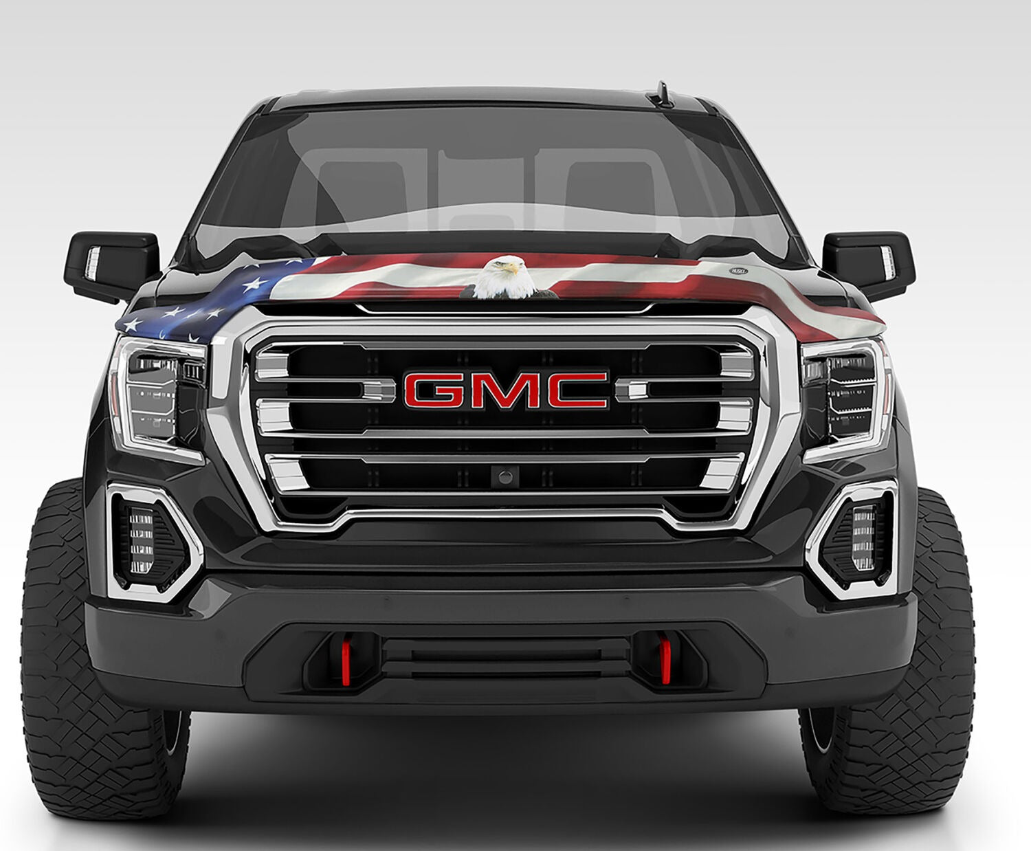Husky Liners 2818947 - Eagle American Flag Bug Shield Hood Protector 1