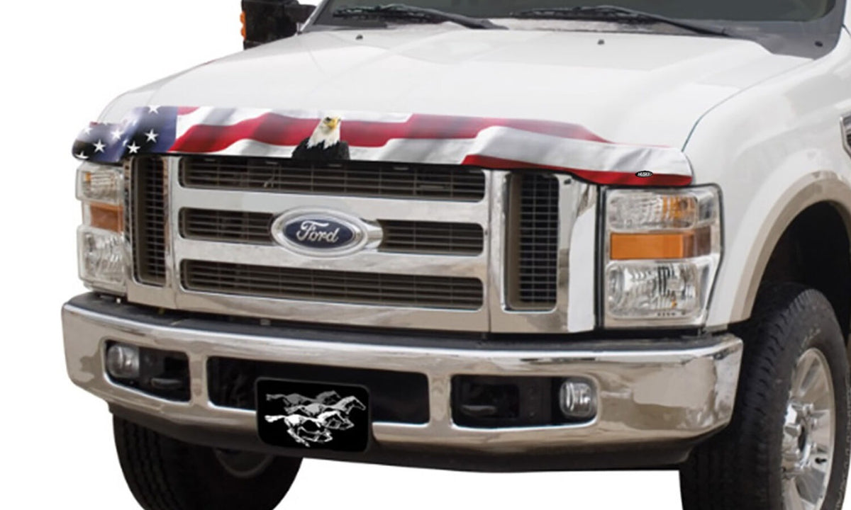 Husky Liners 2818033 - Eagle American Flag Bug Shield Hood Protector 4