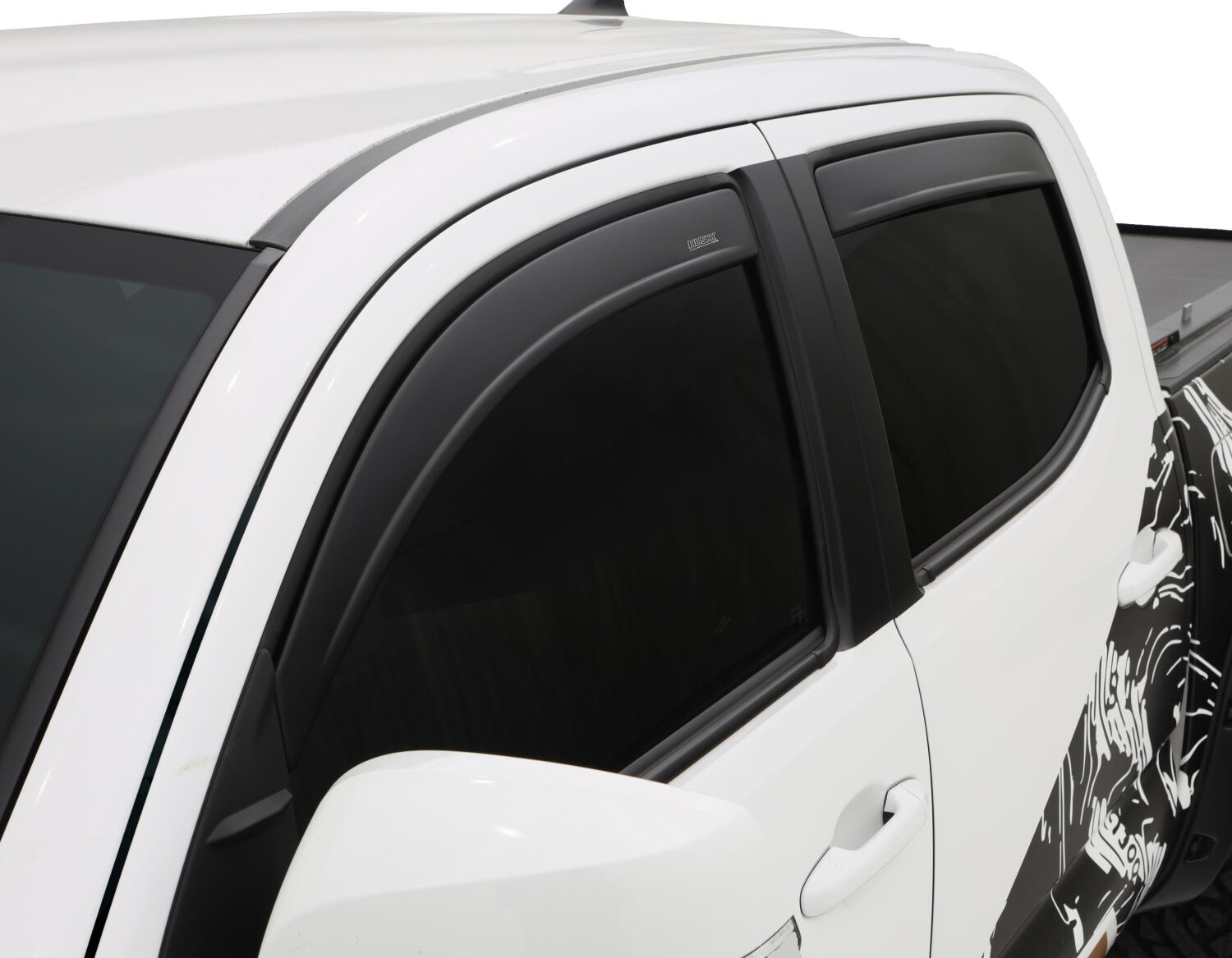 Husky Liners 2857015 - Low Profile Ventvisor Deflector; Matte Black; Outside Mount; 4 pc. 4