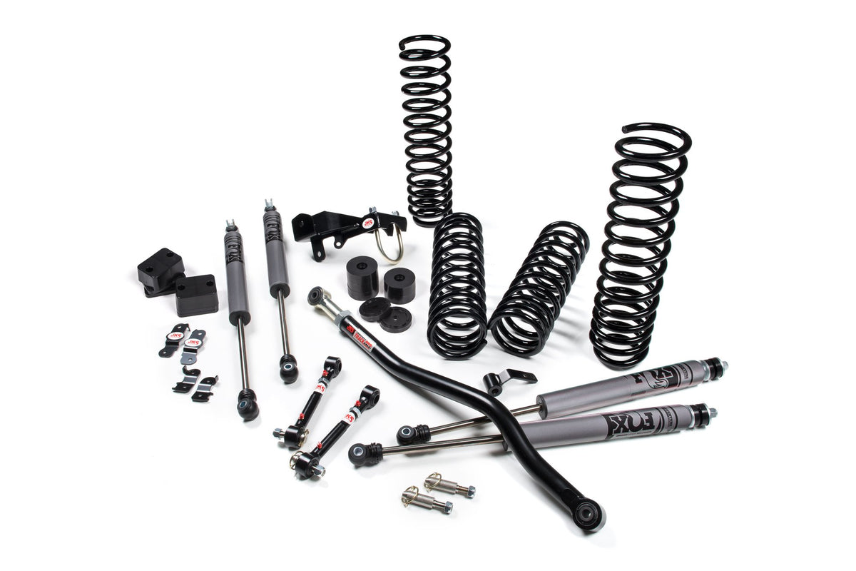 JKS Manufacturing JSPEC103KFA - 2007-2018 Jeep Wrangler JK J-Venture 2 Door 2.5 Inch Lift Kit w/ Fox Adventure Series Shocks JSPEC