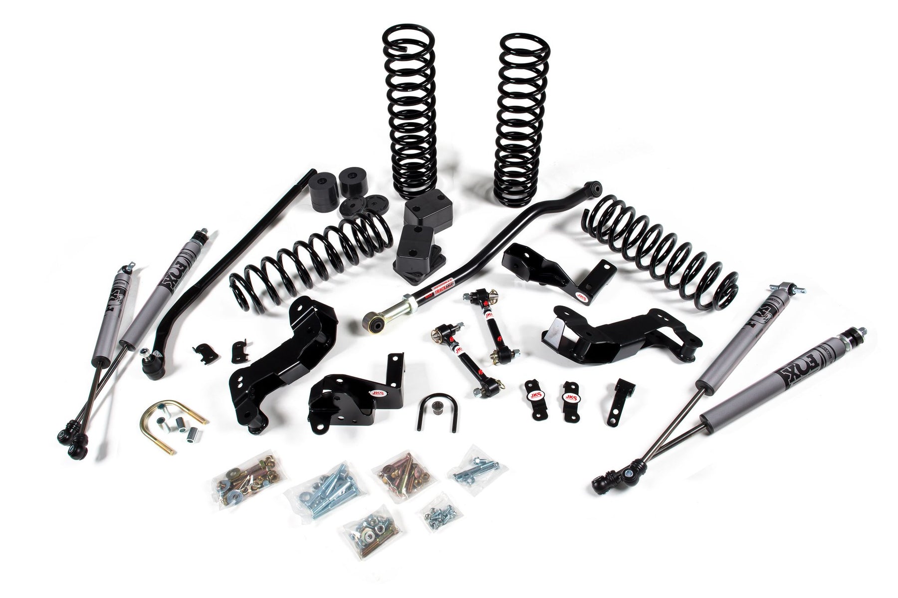 JKS Manufacturing JSPEC108KFA - 2007-2018 Jeep Wrangler JK J-Kontrol 4 Door 3.5 Inch Lift Kit w/ Fox Adventure Series Shocks JSPEC