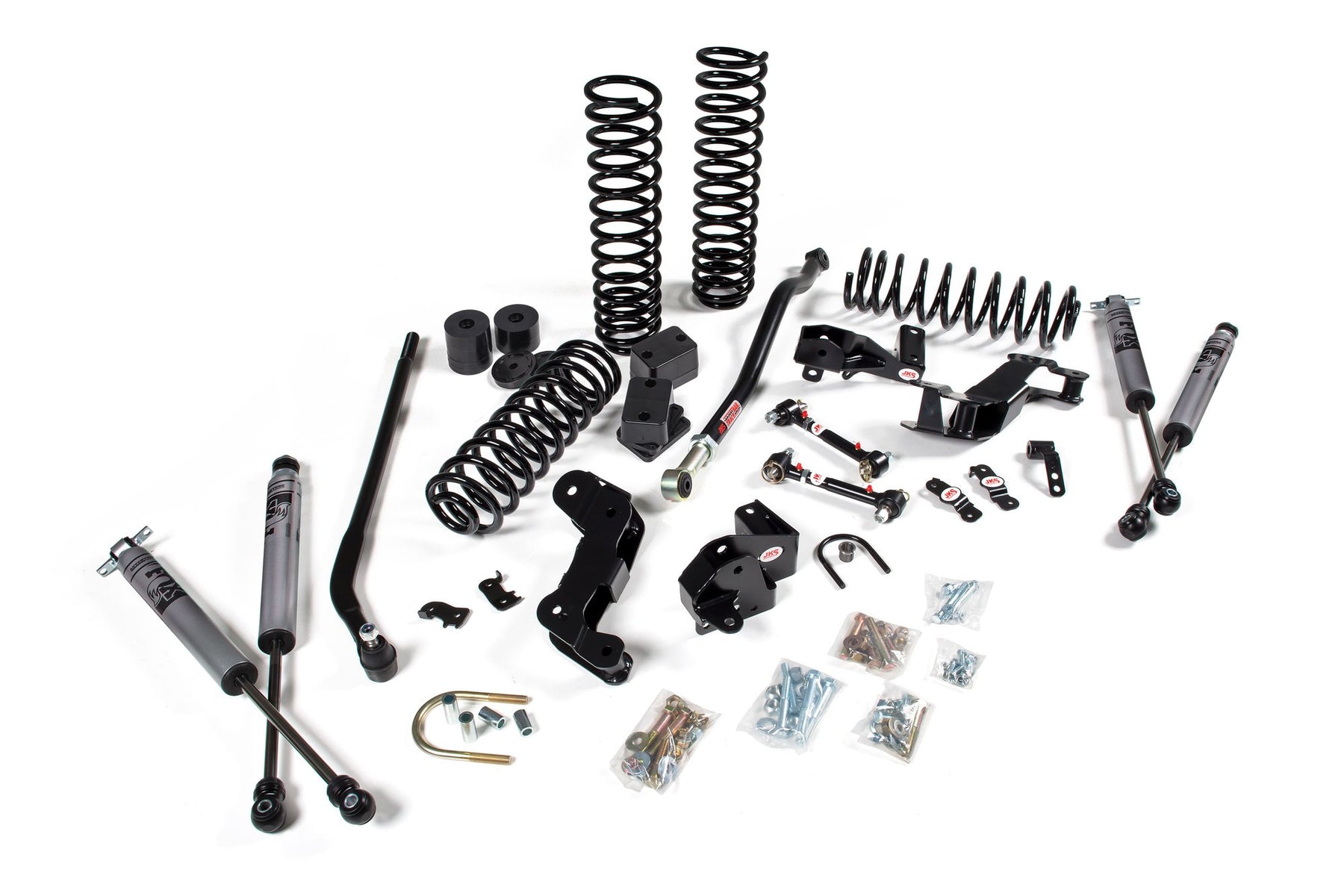 JKS Manufacturing JSPEC108KFA - 2007-2018 Jeep Wrangler JK J-Kontrol 4 Door 3.5 Inch Lift Kit w/ Fox Adventure Series Shocks JSPEC