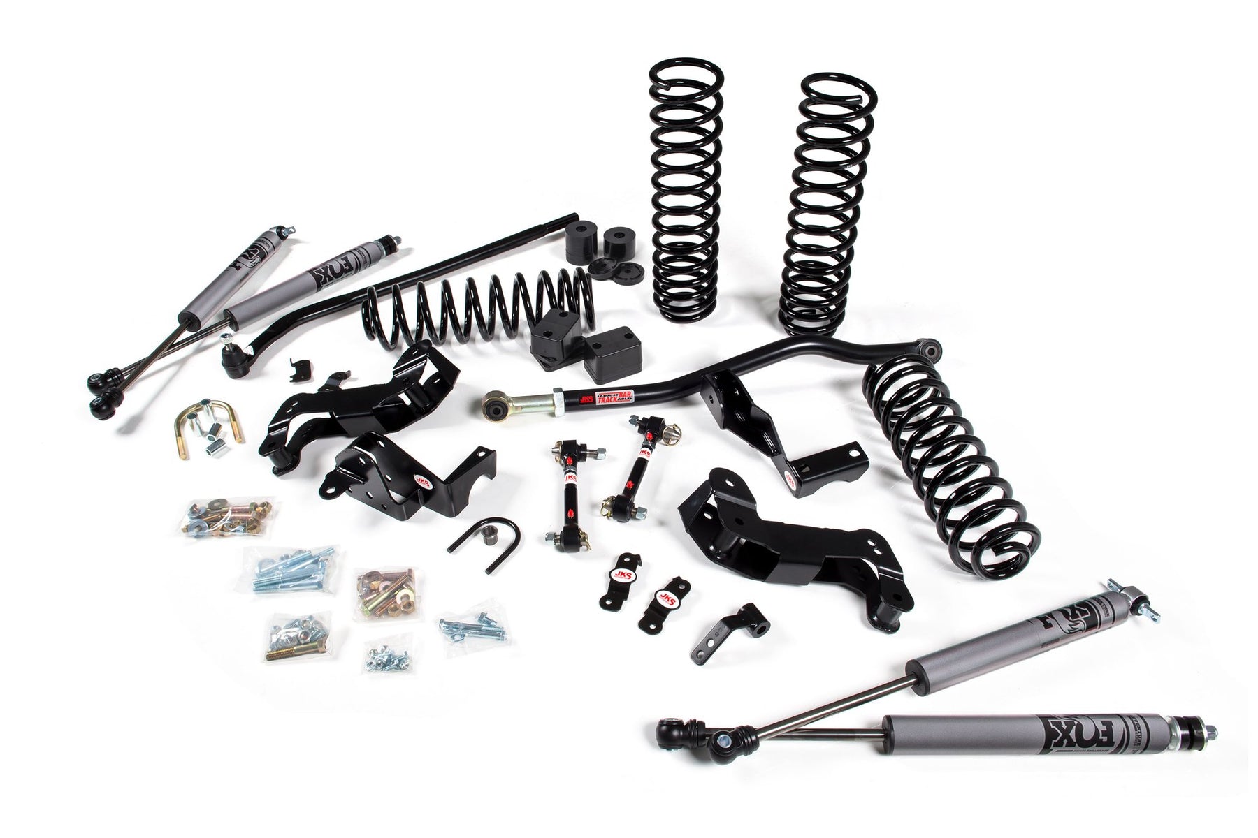 JKS Manufacturing JSPEC108KFA - 2007-2018 Jeep Wrangler JK J-Kontrol 4 Door 3.5 Inch Lift Kit w/ Fox Adventure Series Shocks JSPEC