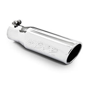 MBRP T5113 - Exhaust Tip 3 1/2 Inch O.D. Angled Rolled End 2 1/2 Inch Inlet 12 Inch Length T304 Stainless Steel MBRP